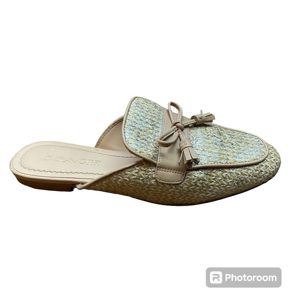 Coach Stassi Rafia Slides Mules - Picture 3 of 12